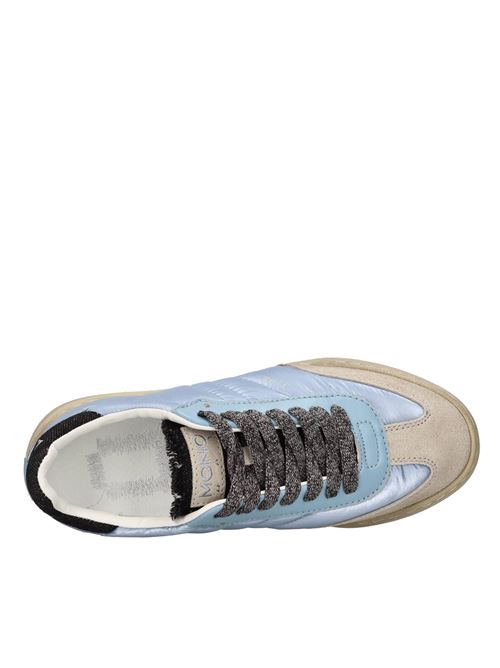 Leather and fabric sneakers MONO WAY | JIHA DONNA DENIMCELESTE-GRIGIO-NERO